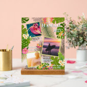 トロピカルパラダイストラベルメモリーフォトシー アクリルサイン (ウェディング)