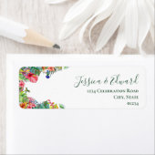 トロピカルパラダイスハイビスカスハワイアン住所 シール (インサイチュ)