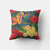 トロピカルパラダイスハワイアンフローラアフェイクプリケ アウトドアクッション (裏面)