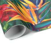 トロピカルパラダイスハワイアンフローラアロバープリント ラッピングペーパー (ロールコーナー)