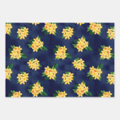 トロピカルパラダイスハワイアンフローラスモールトリオ ラッピングペーパーシート (正面2)