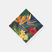 トロピカルパラダイスハワイアンフローラ スタンダードカクテルナプキン (角)