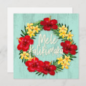 トロピカルパラダイスハワイアンホリデーリースウッド シーズンカード (正面/裏面)