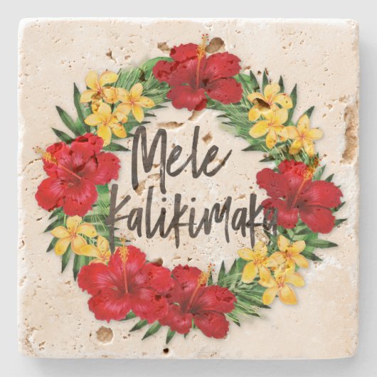 トロピカルパラダイスハワイアンホリデーリース ストーンコースター (正面)
