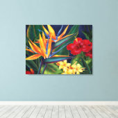 トロピカルパラダイスハワイアン3パネルキャンバスプリント キャンバスプリント (インサイチュ (ウッドフロア))