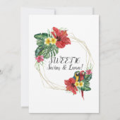 トロピカルパラダイスバードズフローラボタニカルスイート16 招待状 (裏面)