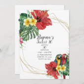 トロピカルパラダイスバードズフローラボタニカルスイート16 招待状 (正面/裏面)