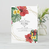 トロピカルパラダイスバードフローラブライダルシャワー 招待状 (スタンド正面)