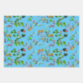 トロピカルパラダイスパターントリオ ラッピングペーパーシート (正面2)