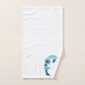 トロピカルパラダイスパームツリーズオンビーチ バスタオルセット (ハンドタオル)