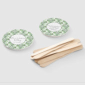 トロピカルパラダイスパームツリービーチ結婚式ラウンド ハンドファン (組立なし)