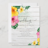 トロピカルパラダイスビーチ結婚式鮮やか花模様 (正面)