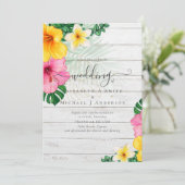 トロピカルパラダイスビーチ結婚式鮮やか花模様 (スタンド正面)