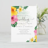 トロピカルパラダイスビーチ結婚式鮮やか花模様 (スタンド正面)