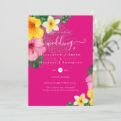 トロピカルパラダイスビーチ結婚式鮮やか花模様 (スタンド正面)