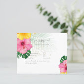 トロピカルパラダイスビーチ結婚式鮮やか花模様 (スタンド正面)