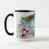 トロピカルパラダイスビーチ – 3Dマグカップ マグカップ (左)