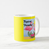 トロピカルパラダイスピンクフラミンゴクラシック – マグカップ (正面右)