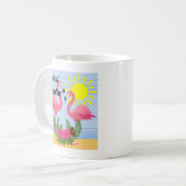 トロピカルパラダイスピンクフラミンゴクラシック – マグカップ (正面左)