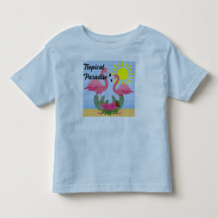 トロピカルパラダイスピンクフラミンゴ – Toddler 素晴らし Jer トドラーTシャツ
