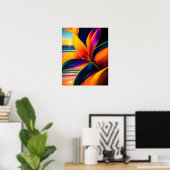 トロピカルパラダイスフラワーズアートプリント ポスター (ホームオフィス)