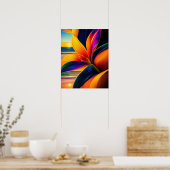 トロピカルパラダイスフラワーズアートプリント ポスター (キッチン)