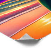 トロピカルパラダイスフラワーズアートプリント ポスター (角)