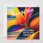 トロピカルパラダイスフラワーズザデイトスクエア カード (正面)