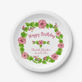 トロピカルパラダイスフローラデザイン紙プレート ペーパープレート (正面)