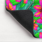 トロピカルパラダイスフローラルパターン マウスパッド (コーナー)