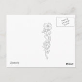 トロピカルパラダイスプルメリアはがき ポストカード (裏面)