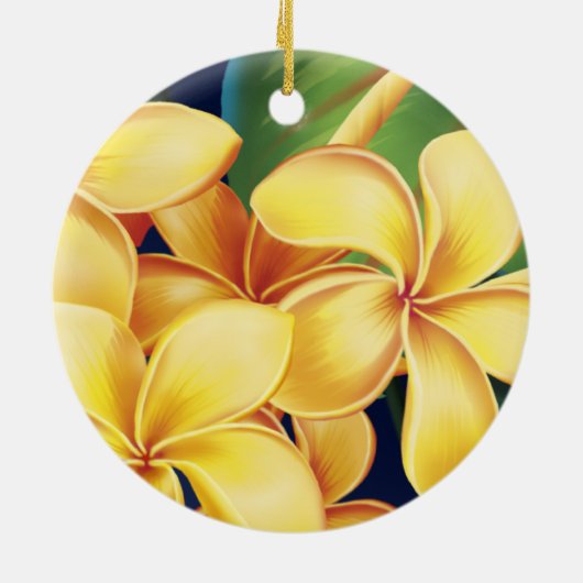 トロピカルパラダイスプルメリアオーナメント セラミックオーナメント (裏面)