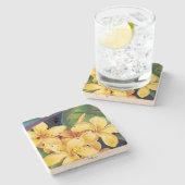 トロピカルパラダイスプルメリアストーンティキバーコースター ストーンコースター (横)