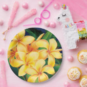 トロピカルパラダイスプルメリアハワイアン ペーパープレート (パーティー)