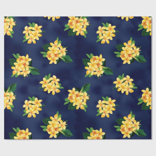 トロピカルパラダイスプルメリアハワイアン ラッピングペーパー (フラット)
