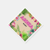 トロピカルパラダイスベビーシャワー：アロハベビーナプキンス スタンダードカクテルナプキン (角)