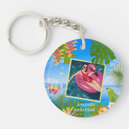 トロピカルパラダイスメモリーシーフォト キーホルダー