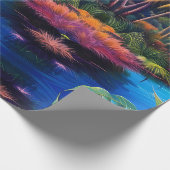 トロピカルパラダイスリフレクション ラッピングペーパー (角)