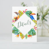 トロピカルパラダイスリース結婚詳細の囲い エンクロージャーカード (スタンド正面)