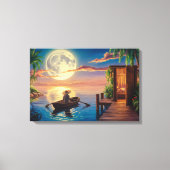 トロピカルパラダイス油彩画 キャンバスプリント (正面)