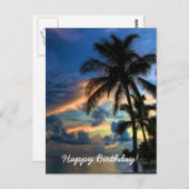 トロピカルパラダイス誕生日カード ポストカード (正面/裏面)