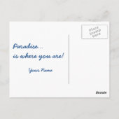 トロピカルパラダイス誕生日カード ポストカード (裏面)