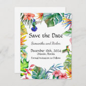 トロピカルパラダイス テーマ セーブザデート (正面/裏面)