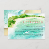 トロピカルパラダイス | デスティネーションウェディングの受付案内 エンクロージャーカード (正面/裏面)