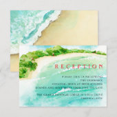 トロピカルパラダイス | デスティネーションウェディングの受付 エンクロージャーカード (正面/裏面)