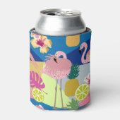 トロピカルパラダイス：フラミンゴスパイナップルダーク 缶クーラー (缶正面)