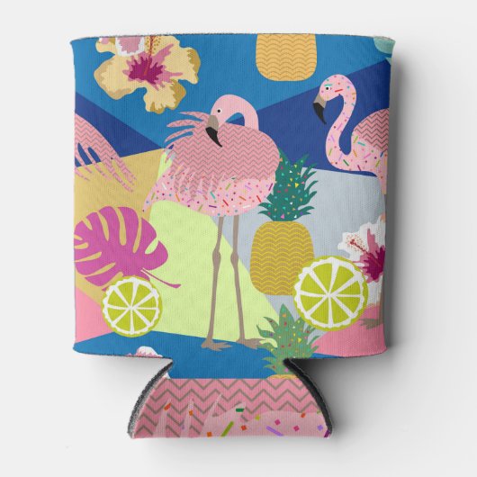 トロピカルパラダイス：フラミンゴスパイナップルダーク 缶クーラー (正面)