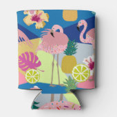 トロピカルパラダイス：フラミンゴスパイナップルダーク 缶クーラー (裏面)