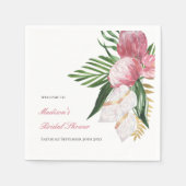 トロピカルパラダイス ブライダルシャワー スタンダードカクテルナプキン (正面)