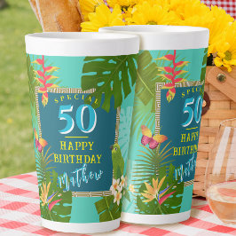 トロピカルパラダイス 年間誕生日 ティール カフェラテマグ